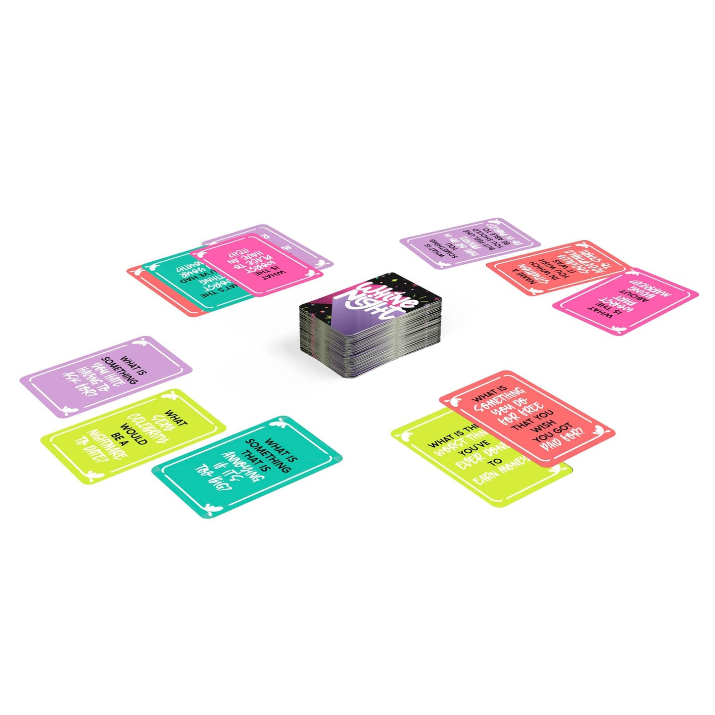 Whine Night: card game product contents.